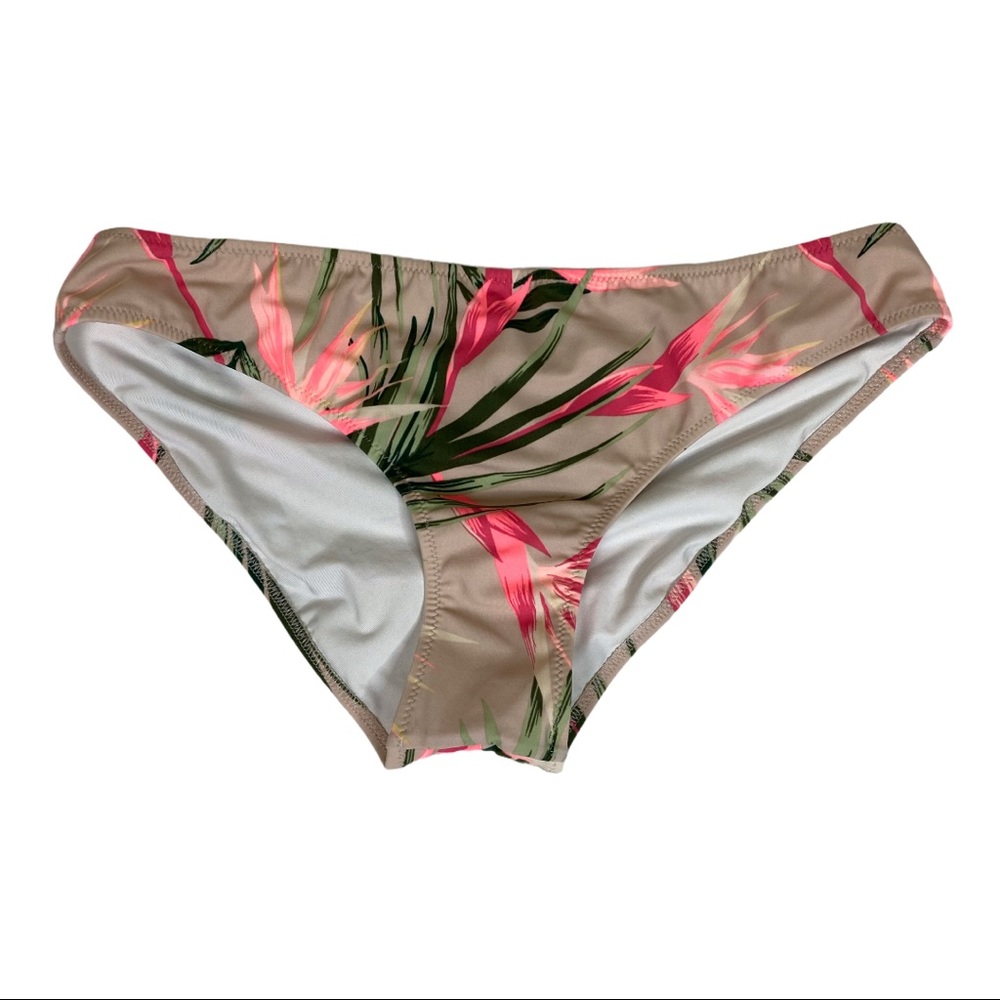 VS Pink Rusched Blush Bikini Bottoms Size M